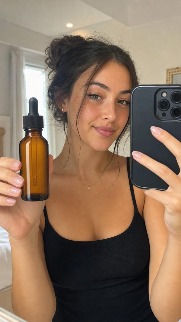 Skincare ad creative generated by AdCraft